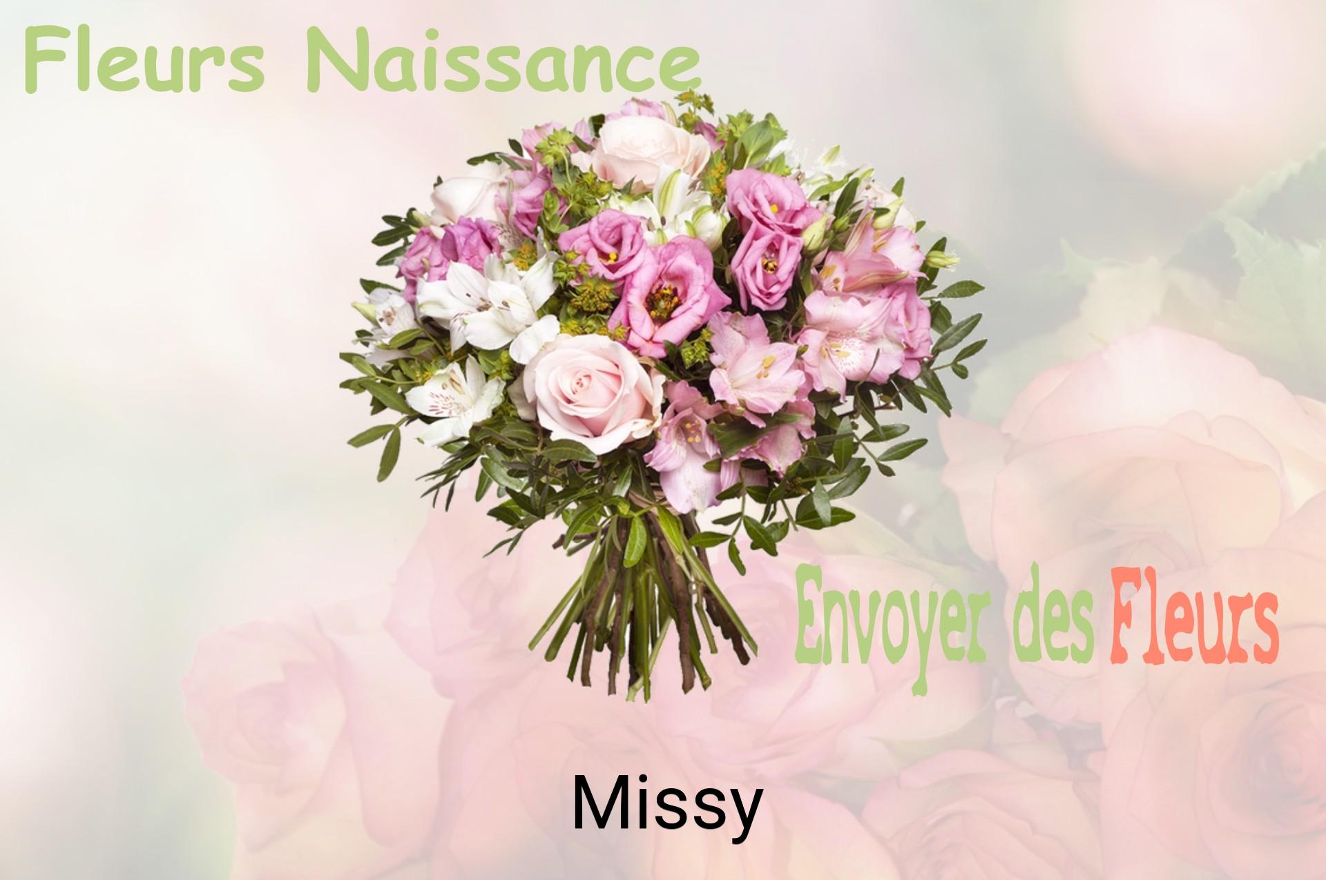 Bouquet de fleurs de naissance livré à Missy